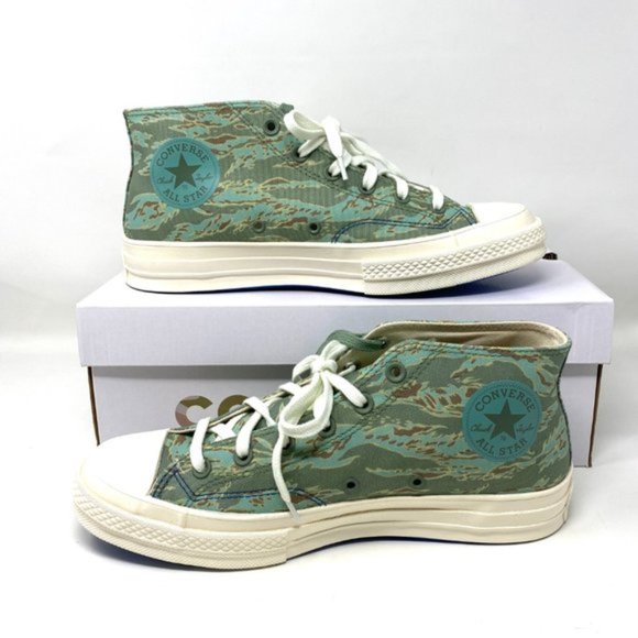 💖MEGA SALE💖Converse Men 172397C CHUCK 70 MID SEA Spray Fossil Green  Sneakers - Picture 7 of 11